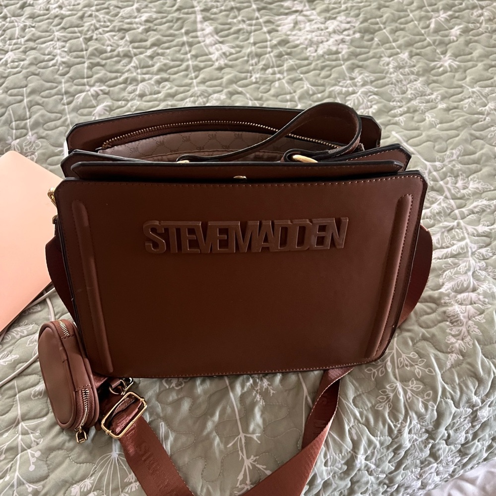 Steve Madden Dark Brown Men's Messenger Bag